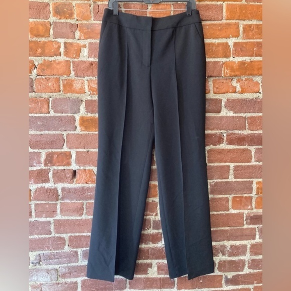 Talbots Womens Black Wide Leg Pleated Front Dress‎ Pants Size 10 JO1804